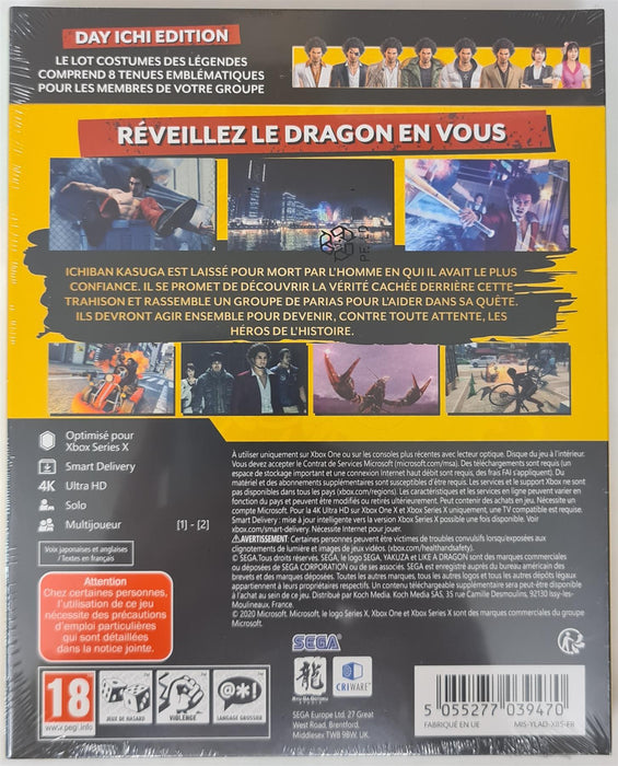 Yakuza Like a Dragon Day Ichi Steelbook Edition Xbox Series X/One Brand New Sealed