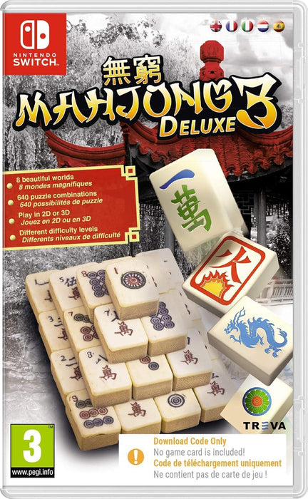 Nintendo Switch - Mahjong Deluxe 3 (Code in a Box) Brand New Sealed