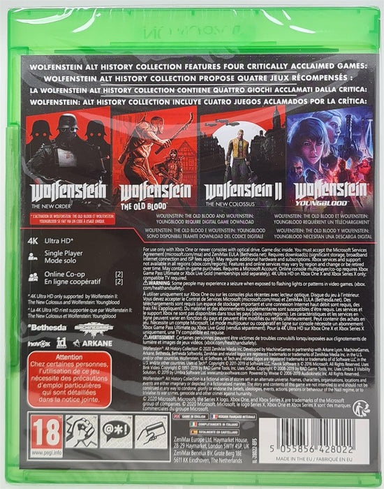 Xbox One - Wolfenstein Alt History Collection Xbox Series X / Xbox One Brand New Sealed
