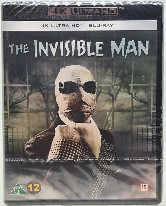 4K Blu-ray - The Invisible Man (1933) 4K Ultra HD Blu-ray Danish Import English Language New Sealed