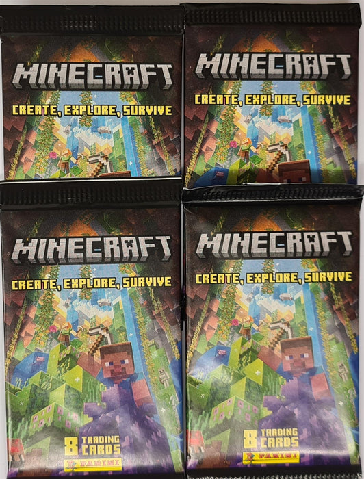 Minecraft Create Explore Survive Trading Card Collection x 4 Packs