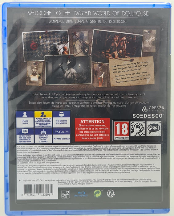 PS4 - Dollhouse - PlayStation 4 Brand New Sealed