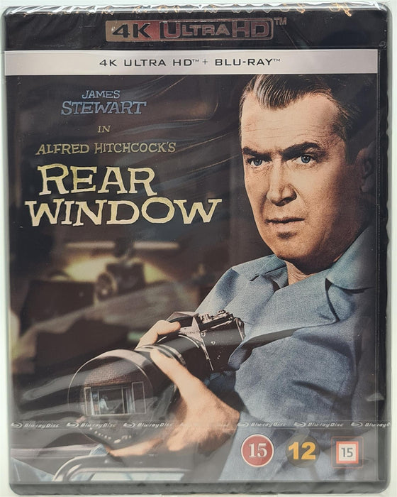 Rear Window 4K Ultra HD Blu-ray Danish Import English Language New Sealed