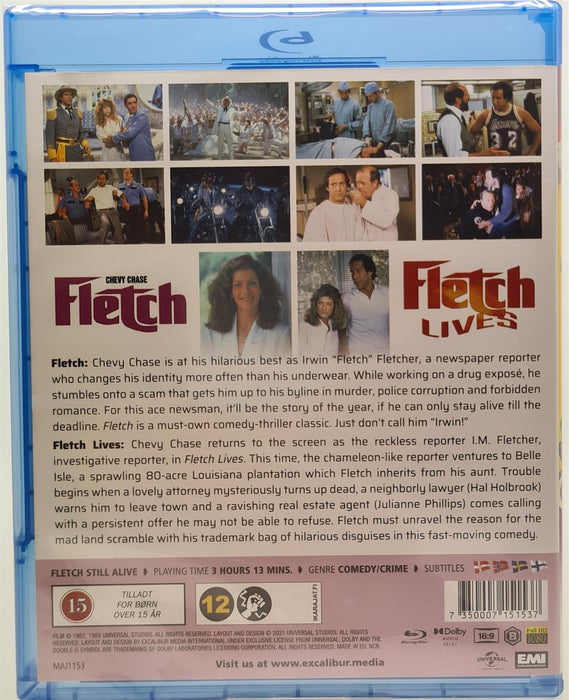 Blu-ray - Fletch 1 & 2 Fletch Lives (Danish Import) English Language Brand New Sealed