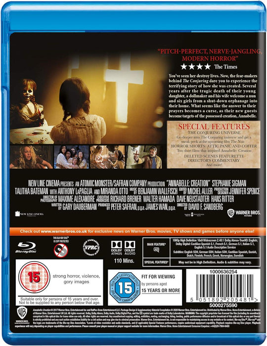 Blu-ray - Annabelle: Creation - Brand New Sealed