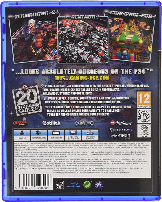 PS4 - Pinball Arcade: Season 2 - PlayStation 4 Brand New Sealed