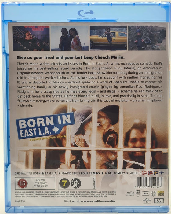 Blu-ray - Born In East L.A. - Cheech Marin (Danish Import) English Language New Sealed