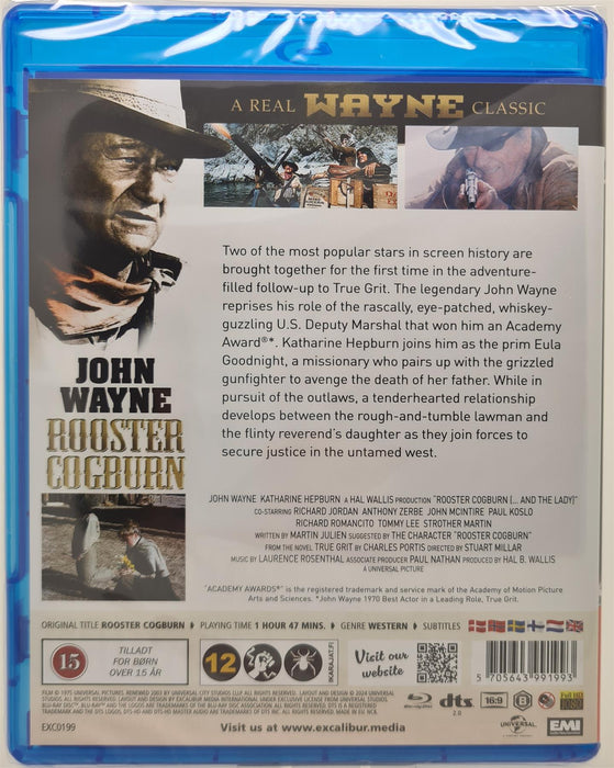 Blu-ray - Rooster Cogburn John Wayne (Danish Import) English Language New Sealed