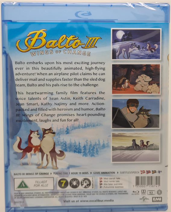 Blu-ray - Balto 3: Wings of Change (Danish Import) English Language New Sealed