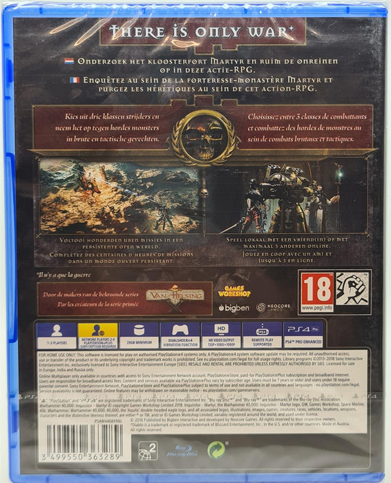 PS4 - Warhammer 40k: Inquisitor Martyr PlayStation 4 Brand New Sealed