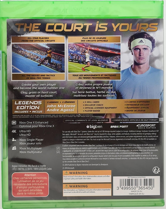 Xbox One - Tennis World Tour Legends Edition Brand New Sealed