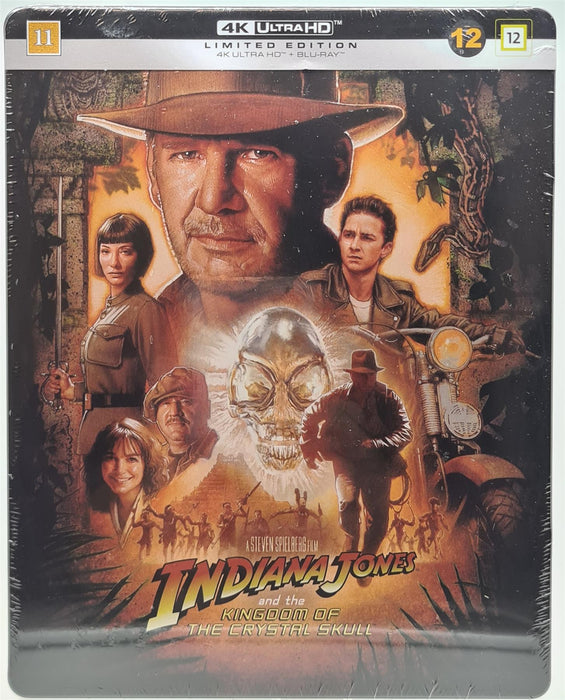 Indiana Jones and the Kingdom of the Crystal Skull Steelbook 4K Ultra HD Blu-ray Danish Import