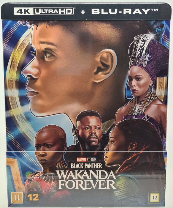 Black Panther Wakanda Forever 4K Ultra HD Steelbook Blu-ray Danish Import English Language New Sealed