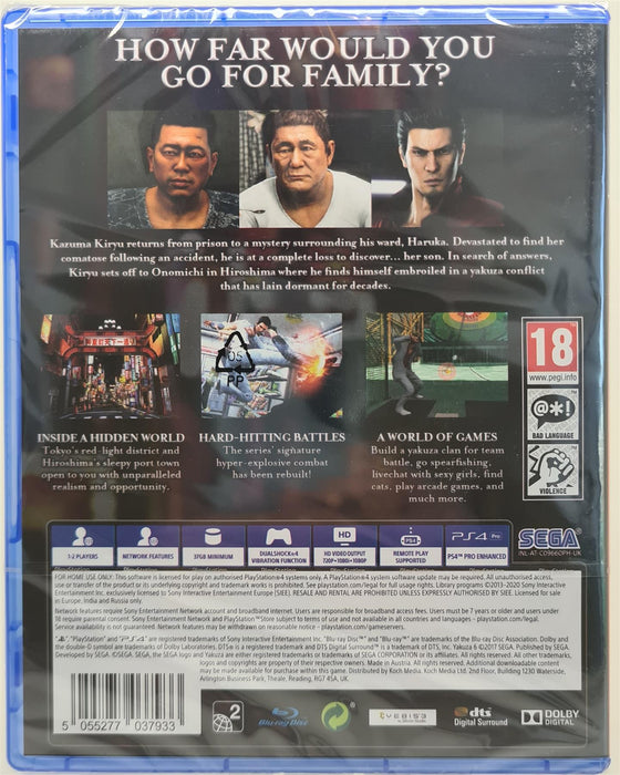 PS4 - Yakuza 6: The Song of Life (PlayStation Hits) PlayStation 4 Brand New Sealed