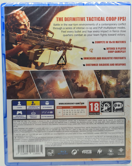 PS4 - Insurgency: Sandstrom - PlayStation 4 Brand New Sealed