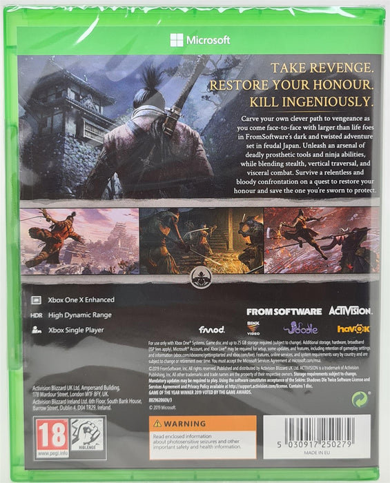 Xbox One - Sekiro: Shadows Die Twice Brand New Sealed