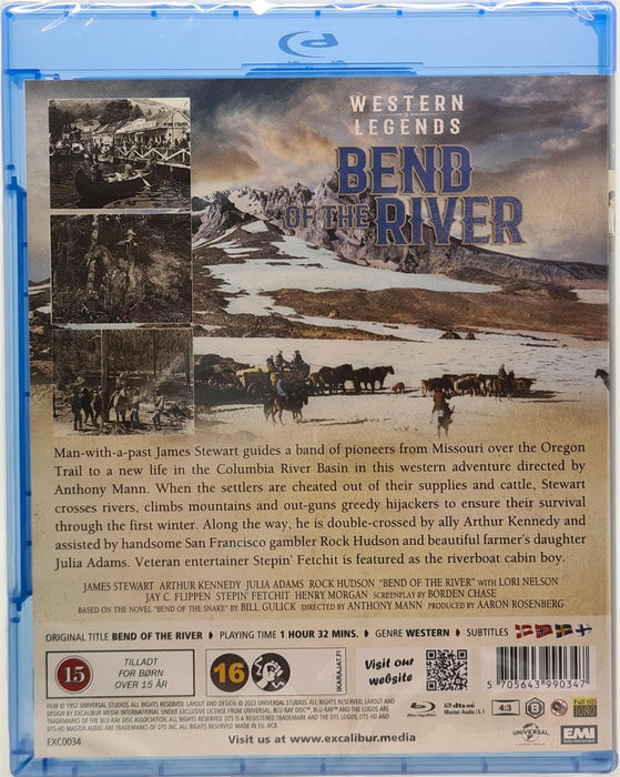 Blu-ray - Bend Of The River - James Stewart (Danish Import) English Language Brand New Sealed