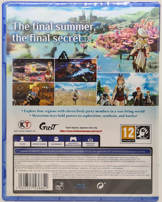 PS4 - Atelier Ryza 3: Alchemist of the End & the Secret Key PlayStation 4