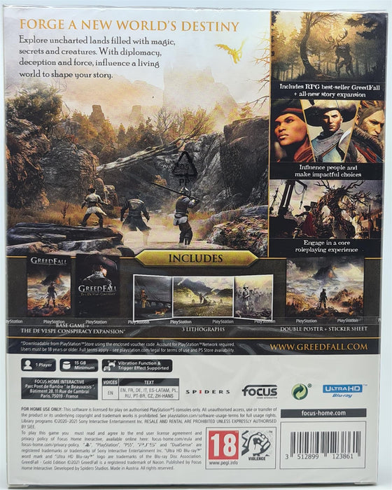 PS5 - GreedFall (Gold Edition) - PlayStation 5 Brand New Sealed