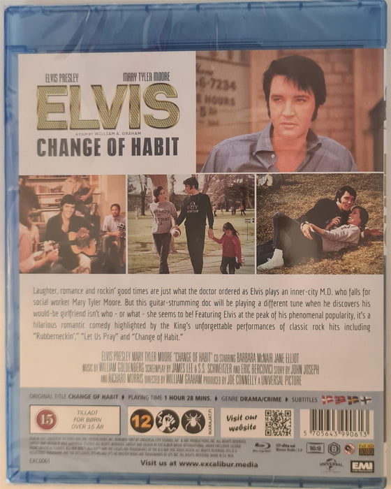 Blu-ray - Change of Habit - Elvis Presley (Danish Import) English Language New Sealed