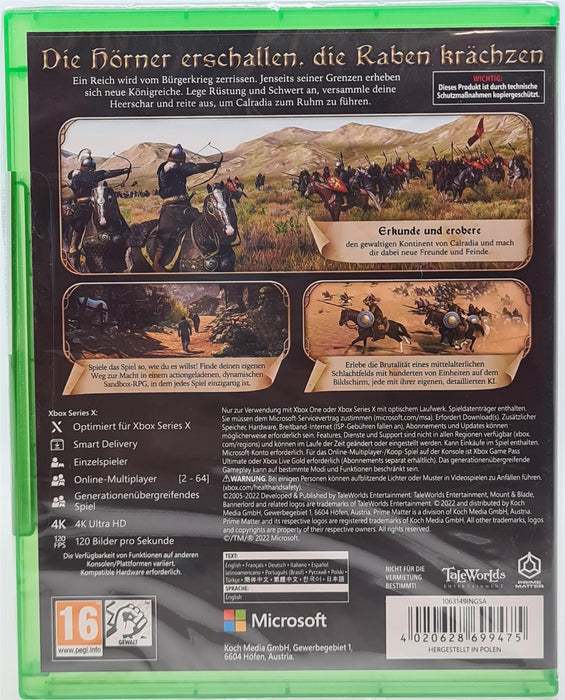 Mount & Blade II 2: BANNERLORD Xbox Series X/Xbox One Brand New Sealed