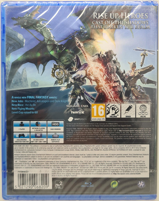 PS4 - Heavensward Final Fantasy XIV Online PlayStation 4 Brand New Sealed