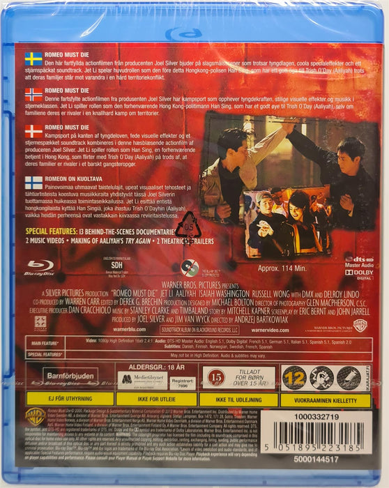 Blu-ray - Romeo Must Die (Danish Import) English Language