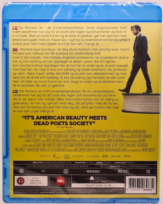Blu-ray - Richard Says Goodbye (Danish Import) English Language Brand New Sealed