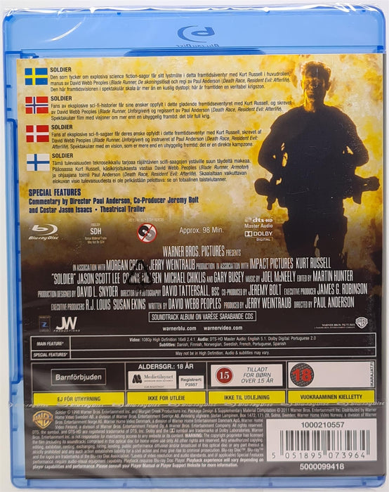 Blu-ray - Soldier - Kurt Russell (Danish Import) English Language
