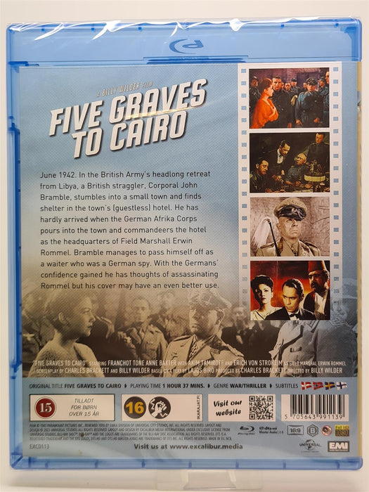 Blu-ray - Five Graves to Cairo (Danish Import) English Language