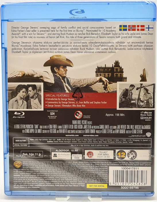 Blu-ray -  Giant (1956) (Danish Import) English Language