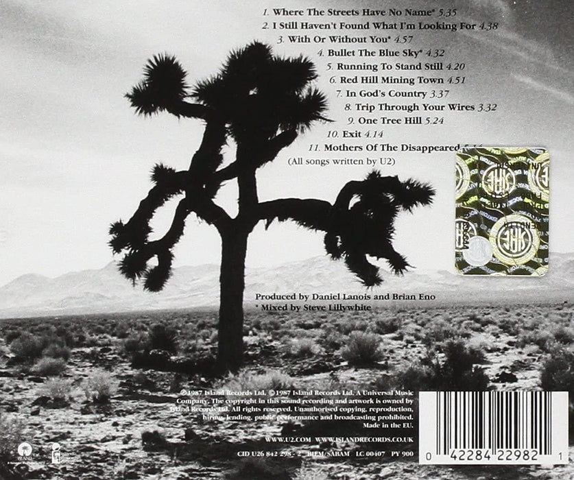 U2 The Joshua Tree CD