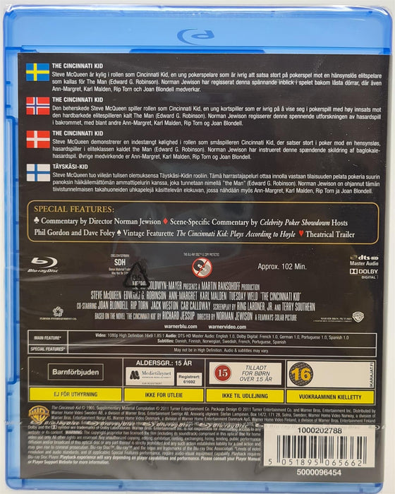 Blu-ray - The Cincinnati Kid  (Danish Import) Plays In English