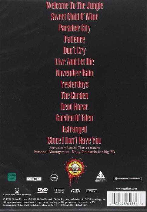 Guns 'n' Roses: Welcome To The Videos DVD
