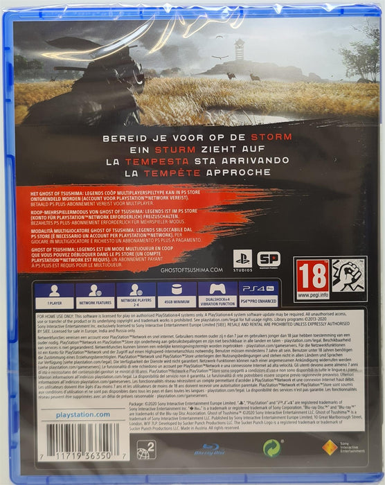 PS4 - Ghost of Tsushima PlayStation 4 (EU Import) Plays in Egnlish