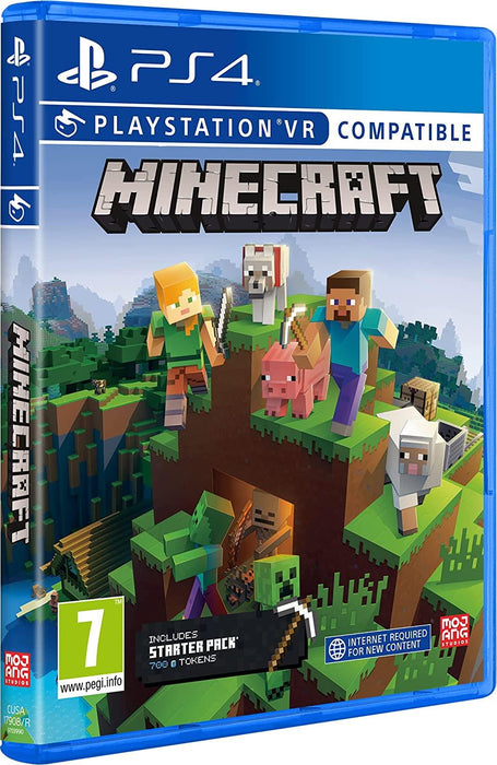 PS4 - Minecraft Includes Starter Pack PlayStation 4 PSVR Compatible