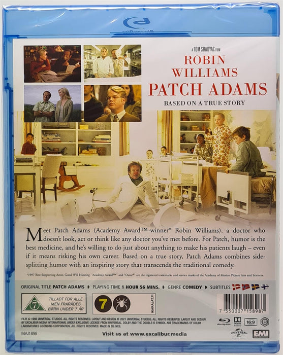 Blu-ray -  Patch Adams /Movies /Standard/Blu-Ray (Danish Import)English Language