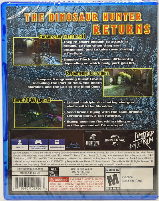 PS4 - Turok 2: Seeds of Evil (Limited Run #424) PlayStation 4
