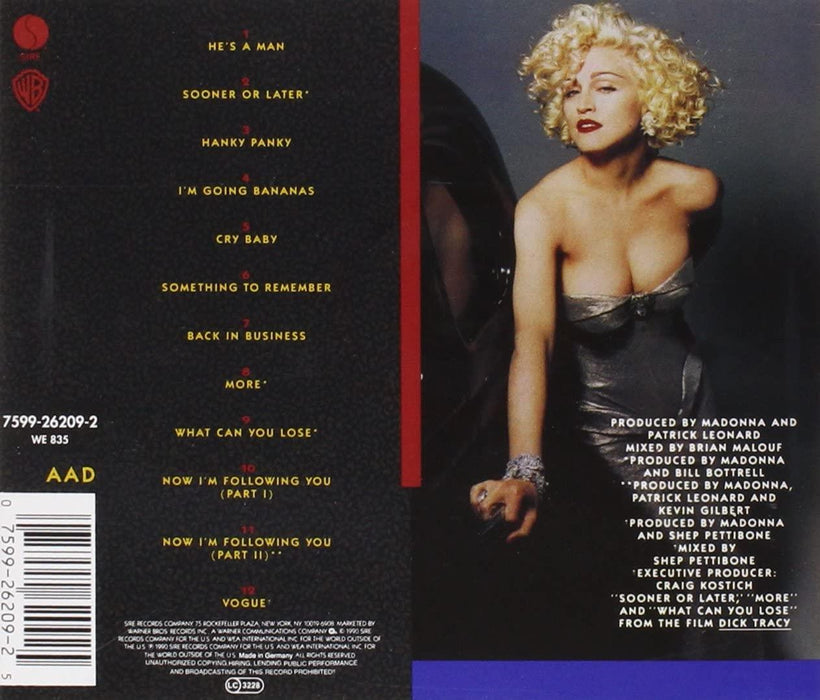 Madonna – I'm Breathless CD