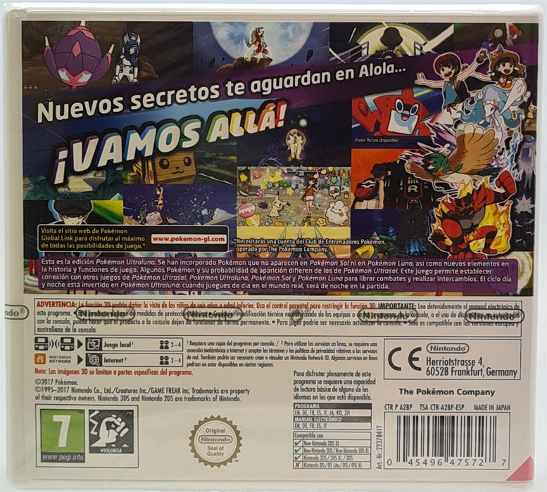 Nintendo 3DS - Pokemon UltraLuna (Ultra Moon) Spanish Import