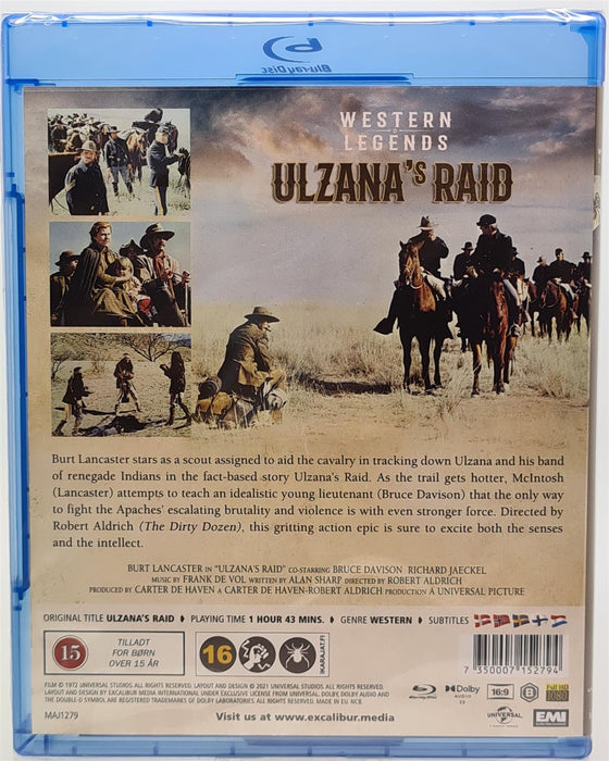 Blu-ray -  Ulzana's Raid (Danish Import) English Language
