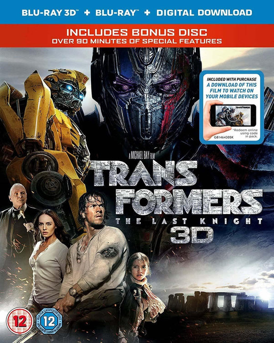 Transformers The Last Knight Blu-ray 3D + Blu-ray