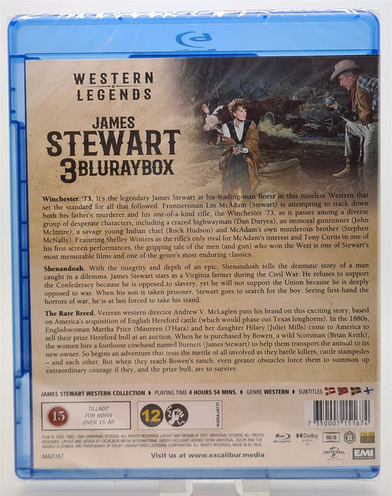 Blu-ray - James Stewart Western Collection (Danish Import) English Language